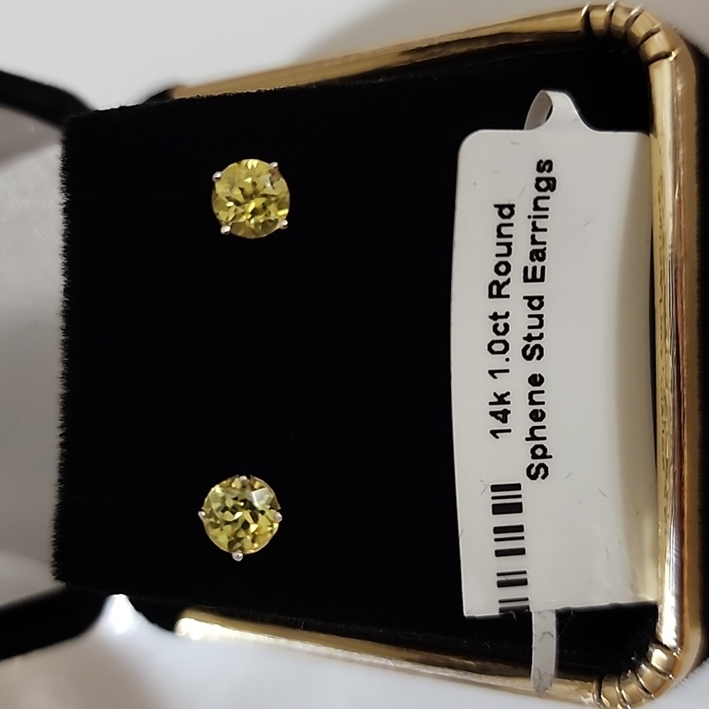 Round Sphene Studs
